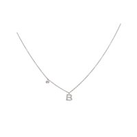 Collana Crivelli Donna Lettere in Oro bianco Diamante 234-3614-G LETTERA B - 234-3614-G LETTERA B